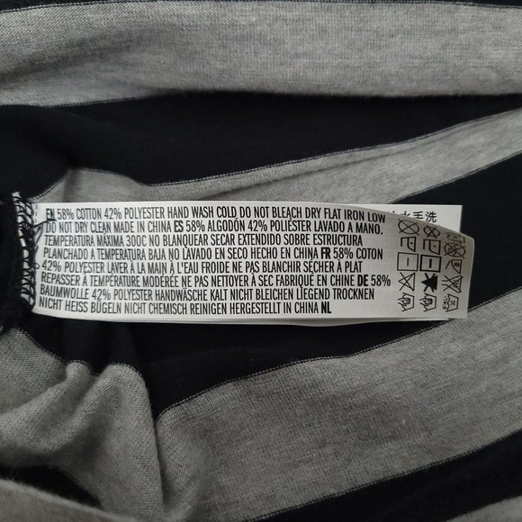 Forever 21 T Shirt Mens Size Medium Black Gray Stripe Crew Neck - Picture 7 of 7